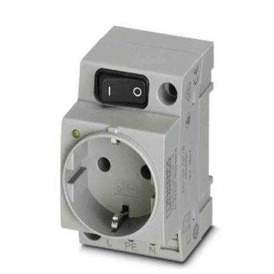 Phoenix Contact German Mains Sockets, 16A, DIN Rail, 250 V