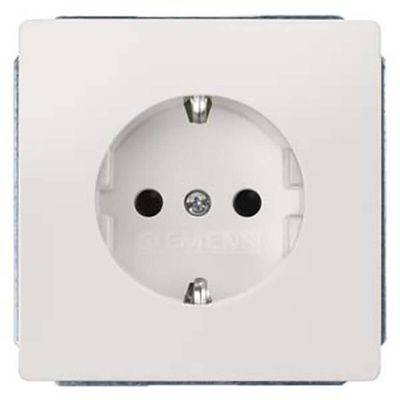 Siemens White 1 Gang Electrical Socket, 2 Poles, 16A, Schuko, Indoor Use