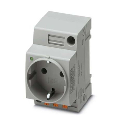 Phoenix Contact German Mains Sockets, 16A, DIN Rail Mount, 250 V
