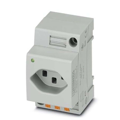 Phoenix Contact Swiss Mains Sockets, 16A, DIN Rail Mount, 250 V
