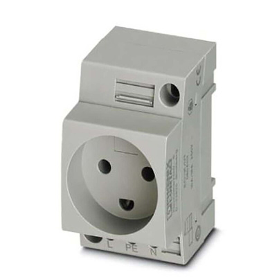 Phoenix Contact Denmark Mains Sockets, 16A, DIN Rail Mount, 250 V