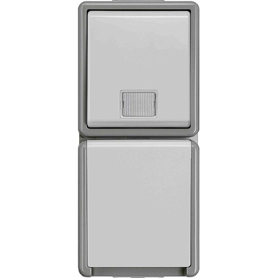 Siemens Grey 2 Gang Plug Socket, 16A, Indoor Use