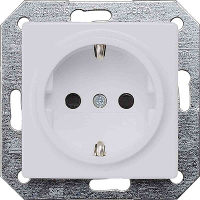 Siemens 1 Gang Plug Socket, 16A, Indoor Use