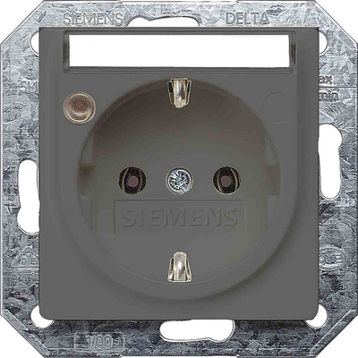 Siemens 1 Gang Plug Socket, 16A, Indoor Use