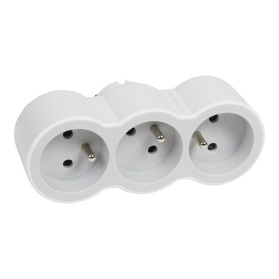Legrand French / German Multi Outlet Plug, 16A, Plug-In