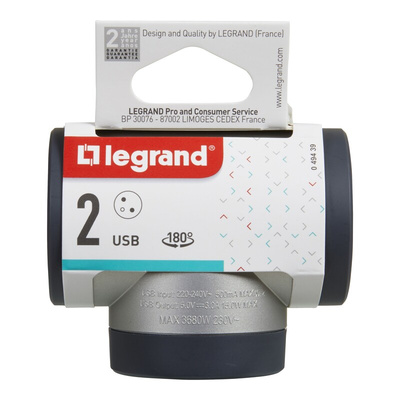 Legrand French / German Multi Outlet Plug, 16A, Plug-In