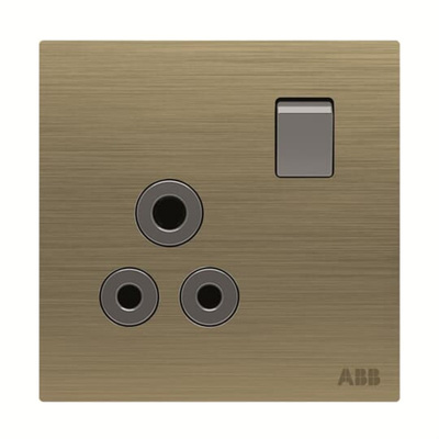 ABB Gold Electrical Socket, 2 Poles, 15A