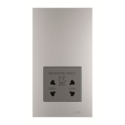 ABB Light Grey 1 Gang Plug Socket, 2 Poles, 20A, Outdoor Use