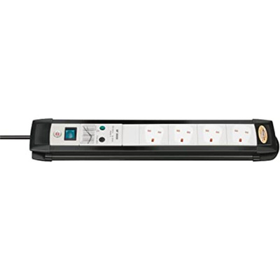 brennenstuhl Black, Silver 12 Gang Electrical Socket, 2 Poles, 13A, Type A - Japan, Indoor Use