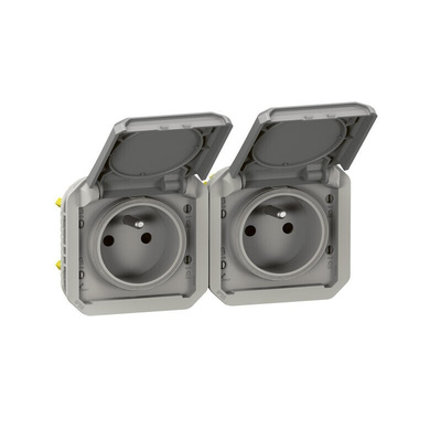 Legrand Grey Plug Socket, 2 Poles, NF Socket