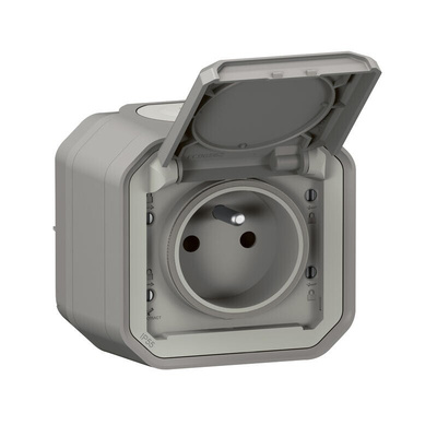 Legrand Grey Plug Socket, 2 Poles, NF Socket