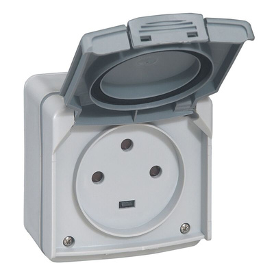 Legrand Grey Plug Socket, 3 Poles, 20A, NF Socket