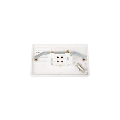 MK Electric White 2 Gang Plug Socket, 15A, NEMA 5-15R, Indoor Use