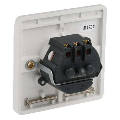 MK Electric White 1 Gang Plug Socket, 16A, Type F - German Schuko, Indoor Use