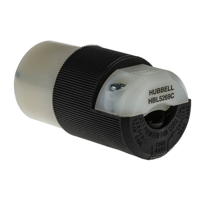 Hubbell USA Mains Connector, 15A, Cable Mount, 125 V ac