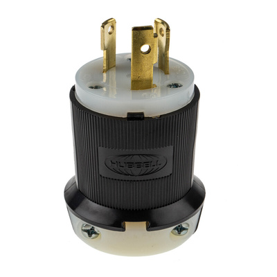 Hubbell USA Mains Plug, 30A, Cable Mount, 250 V ac