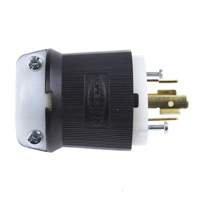 Hubbell USA Mains Plug, 20A, Cable Mount, 250 V ac