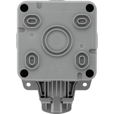 BG Electrical White 1 Gang Plug Socket, 2 Poles, 13A, Type G - British, Outdoor Use