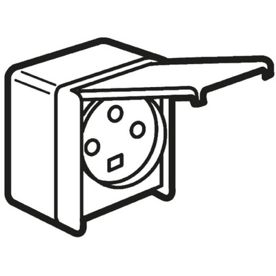 Legrand Grey 1 Gang Plug Socket, 32A, Outdoor Use