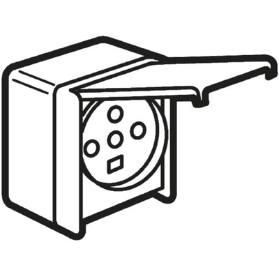 Legrand Grey 1 Gang Plug Socket, 32A, Outdoor Use