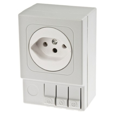 STEGO Light Grey 1 Gang Plug Socket, 10A, Indoor Use