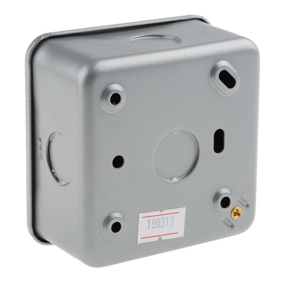 RS PRO Grey 1 Gang Plug Socket, 0 Poles, 13A, Type G - British, Indoor Use