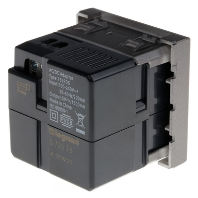 Legrand 1 Gang USB Socket, 2.4A, Indoor Use