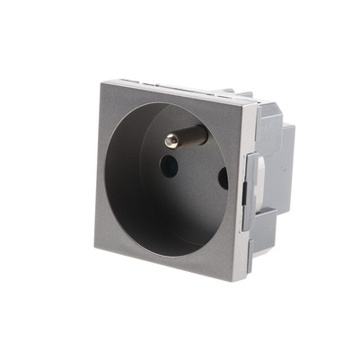 Legrand 1 Gang Plug Socket, 16A, Type E - French, Indoor Use