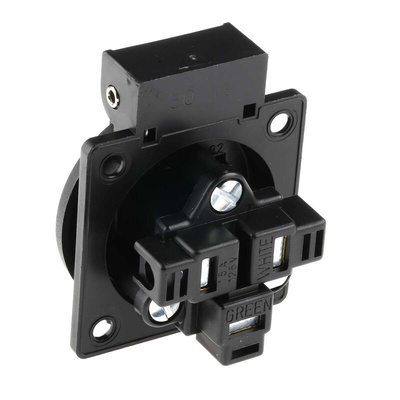 ABL Sursum Black 1 Gang Plug Socket, 15A, NEMA 5-15R, Outdoor Use