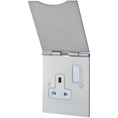 MK Electric 1 Gang Plug Socket, 13A, Type G - British, Indoor Use