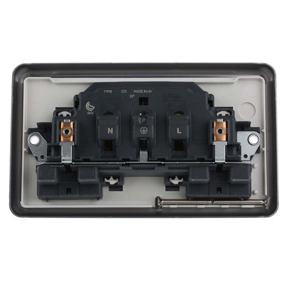 MK Electric 2 Gang Plug Socket, 13A, Type G - British