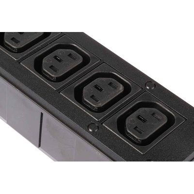 IEC C13 5 Gang Power Distribution Unit, No, 250 V ac, Fused