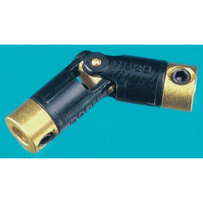 Huco Universal Joint 103.13.2224, Single, Plain, Bore 6 mm x 1/4 in, 46.2mm Length