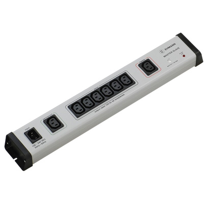 IEC Socket C13 7 Gang Power Distribution Unit, No, 10A, 250 V, Fused
