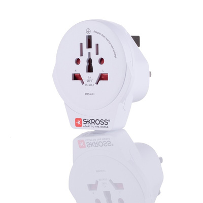SKROSS Australia, China, Europe, Italy, Japan, Switzerland, UK, USA to UK Travel Adapter, Rated At 7A