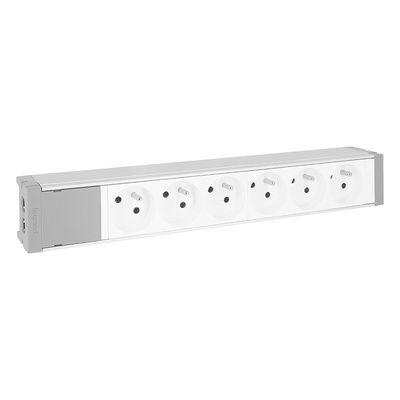 NF Socket 6 Gang Trailing Socket, No, 16A