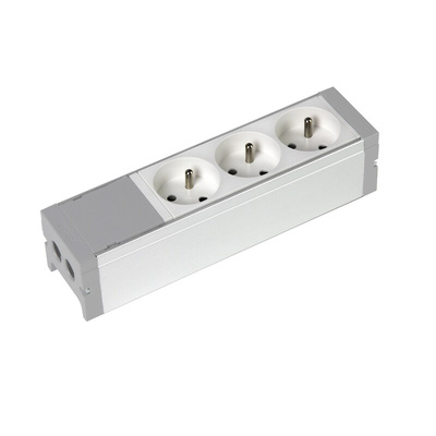 NF Socket 3 Gang Trailing Socket, No, 16A
