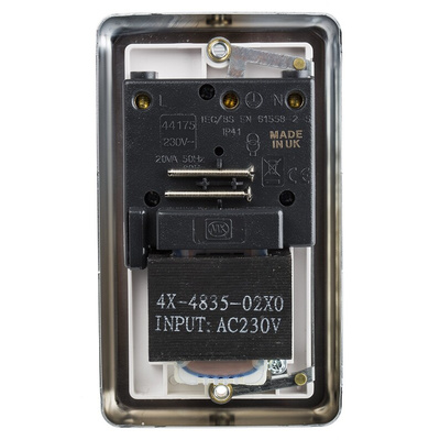 MK Electric Silver 1 Gang Shaver Socket, 4P Poles
