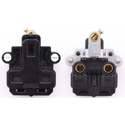 Contactum Black 1 Gang Plug Socket, 2 Poles, 13A, Type G - British, Indoor Use