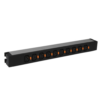 IEC C13 10 Gang Trailing Sockets & Power Distribution, No, 16A