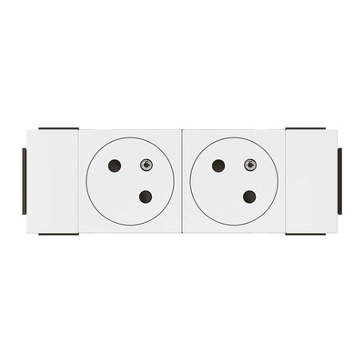 Legrand White 2 Gang Plug Socket, 16A, Type F - German Schuko, Indoor Use