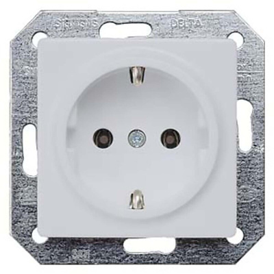 Siemens 1 Gang Electrical Socket, 2 Poles, 16A, Schuko, Indoor Use