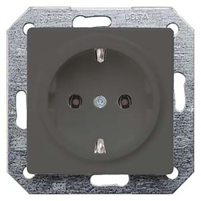 Siemens 1 Gang Electrical Socket, 2 Poles, 16A, Schuko, Indoor Use