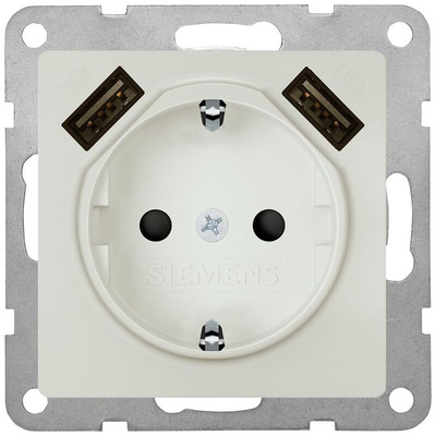 Siemens 1 Gang Plug Socket, 16A, Indoor Use