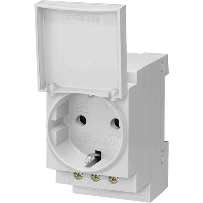 Siemens Grey 1 Gang Plug Socket, 16A, Indoor Use