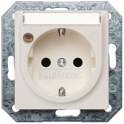 Siemens 1 Gang Plug Socket, 16A, Indoor Use