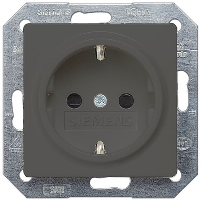 Siemens 1 Gang Plug Socket, 16A, Indoor Use