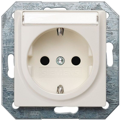 Siemens 1 Gang Plug Socket, 16A, Indoor Use