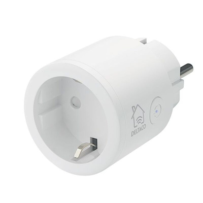 Deltaco Smart Plug, Type F - German Schuko, Wi-Fi, 10A, 240 V ac