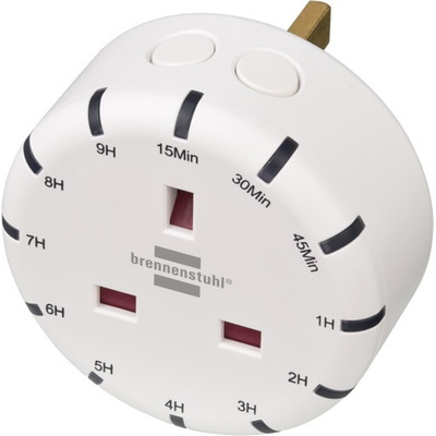 brennenstuhl White 8 Gang Plug Socket, 3 Poles, 13A, Type G - British, Indoor Use